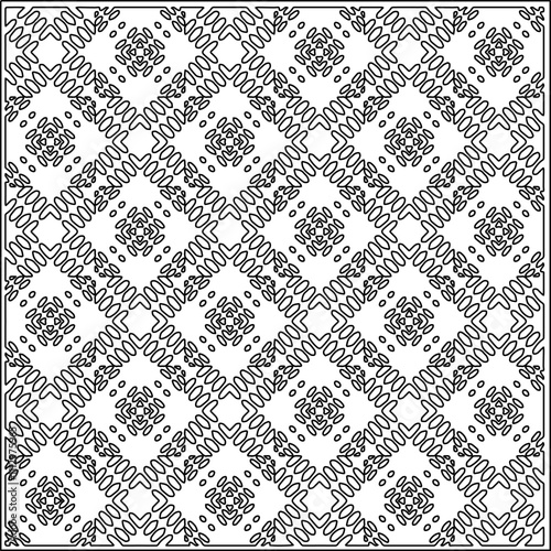 Abstract shapes.Patterns from lines.White wallpaper. Vector graphics for design, textile, decoration, cover, wallpaper, web background, wrapping paper, fabric, packaging. Repeating pattern.