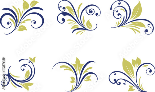 spring natural swirls vector