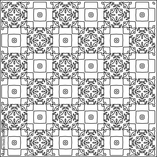 Abstract shapes.Patterns from lines.White wallpaper. Vector graphics for design, textile, decoration, cover, wallpaper, web background, wrapping paper, fabric, packaging. Repeating pattern.