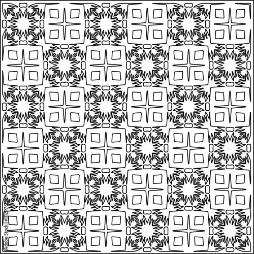 Abstract shapes.Patterns from lines.White wallpaper. Vector graphics for design, textile, decoration, cover, wallpaper, web background, wrapping paper, fabric, packaging. Repeating pattern.