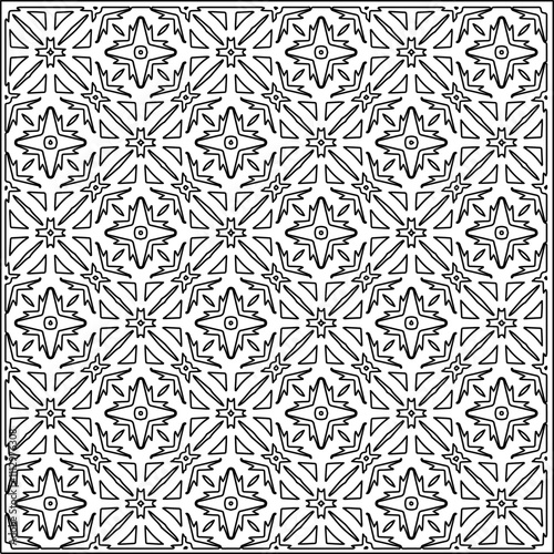 Abstract shapes.Patterns from lines.White wallpaper. Vector graphics for design, textile, decoration, cover, wallpaper, web background, wrapping paper, fabric, packaging. Repeating pattern.