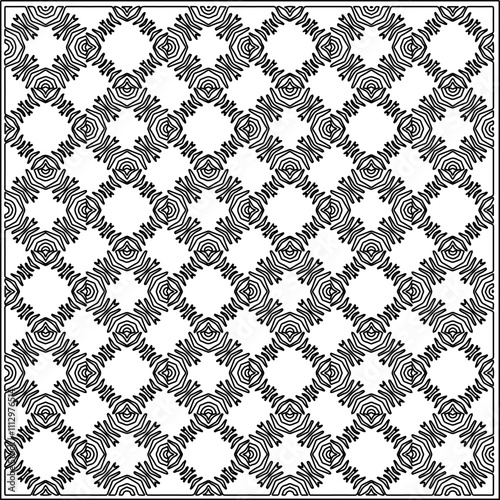 Abstract shapes.Patterns from lines.White wallpaper. Vector graphics for design, textile, decoration, cover, wallpaper, web background, wrapping paper, fabric, packaging. Repeating pattern.
