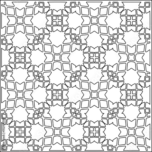 Abstract shapes.Patterns from lines.White wallpaper. Vector graphics for design, textile, decoration, cover, wallpaper, web background, wrapping paper, fabric, packaging. Repeating pattern.