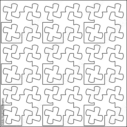 Abstract shapes.Patterns from lines.White wallpaper. Vector graphics for design, textile, decoration, cover, wallpaper, web background, wrapping paper, fabric, packaging. Repeating pattern.