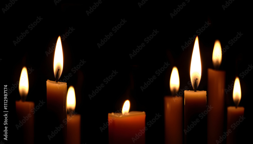 Burning candles in the darkness 2 isolated with white highlights, png Burning candles in the darkness 2 isolated with white highlights, png