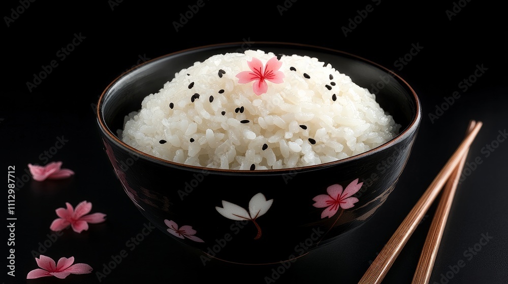 Steaming freshly cooked Japanese rice, captured in close-up.
Steaming freshly cooked Japanese rice, captured in close-up.