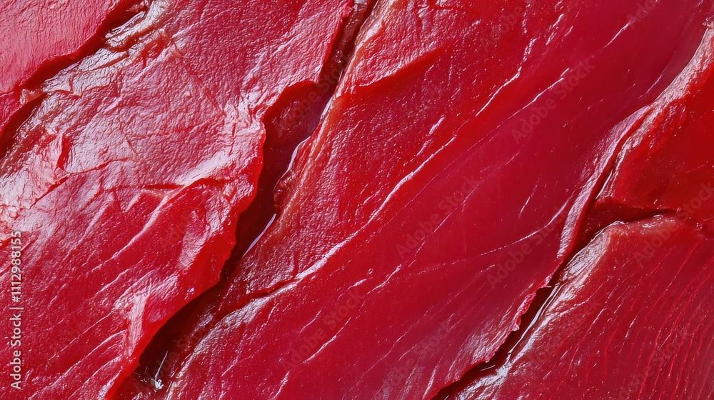 Close-up of a raw yellowfin tuna steak with a rich red texture.
Close-up of a raw yellowfin tuna steak with a rich red texture.