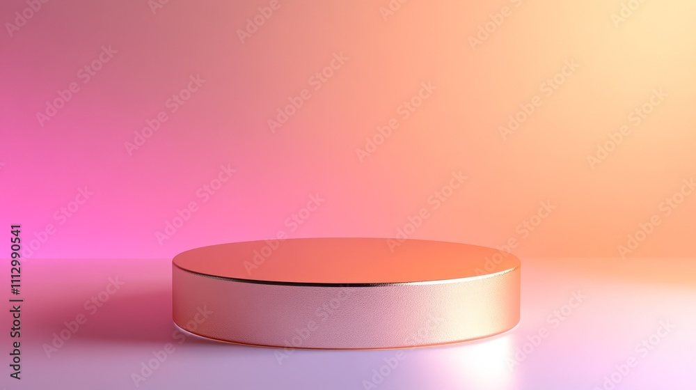 circular podium in a simple space circular podium in a simple space