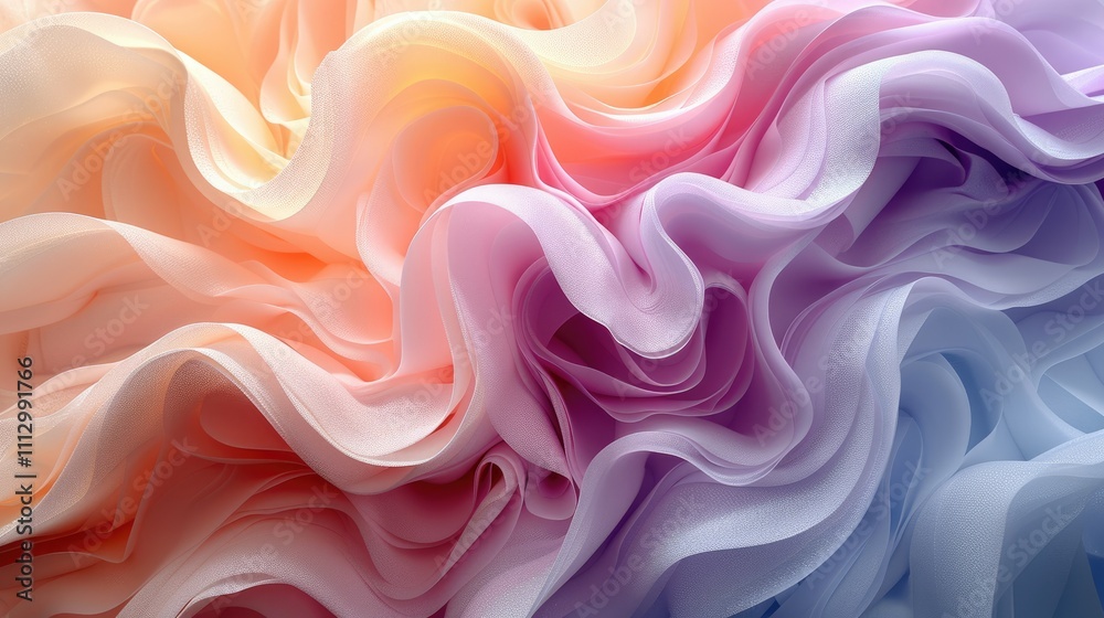 Abstract pastel rainbow fabric texture with soft waves and folds. Abstract pastel rainbow fabric texture with soft waves and folds.
