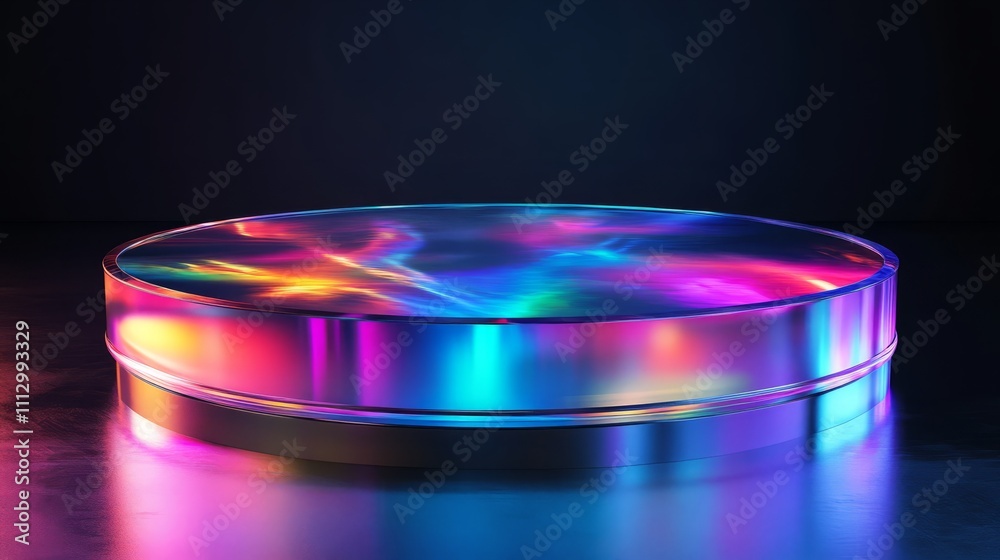 Scene on colorful glass Scene on colorful glass