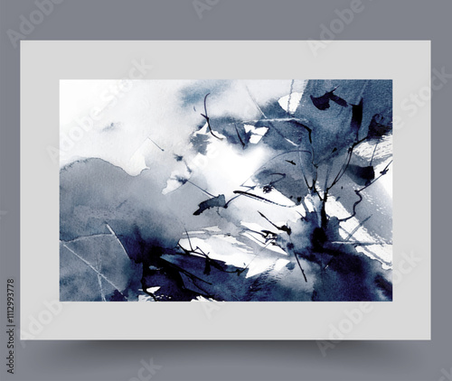 Hurricane or typhoon instills fear and horror and destroys everything around, in surrealistic poster. Gloom and chaos on abstract creative work with nature after devastating hurricane. Artwork, print