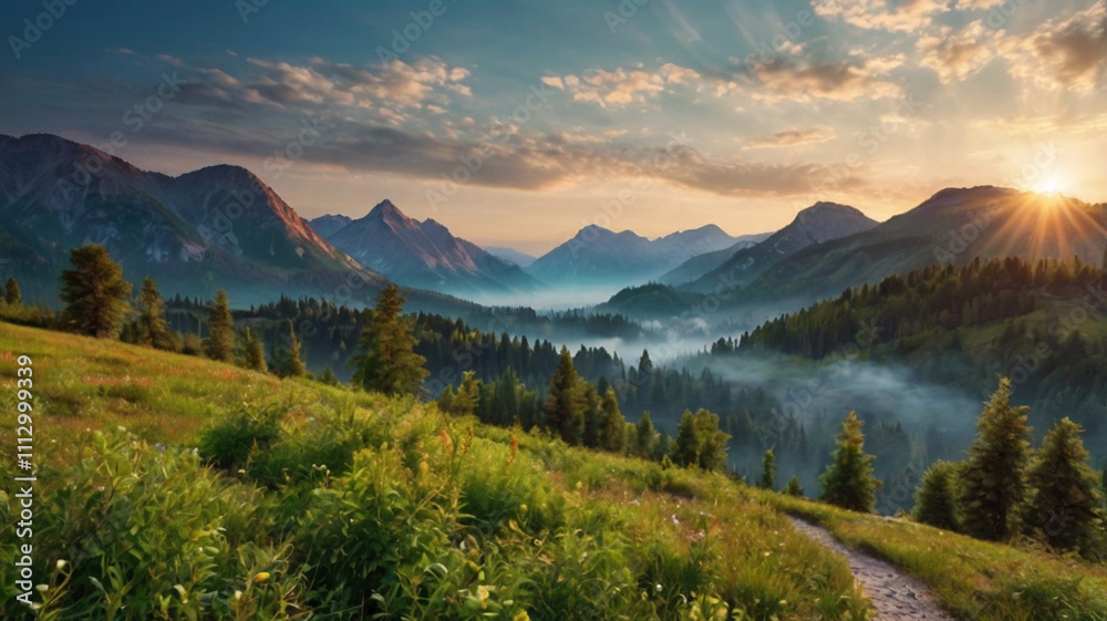 Obraz premium natural scenery wallpaper background