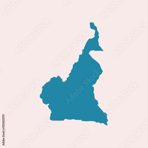 cameroon map isolated on white background. Map of cameroon. Vector illustration Central Africa