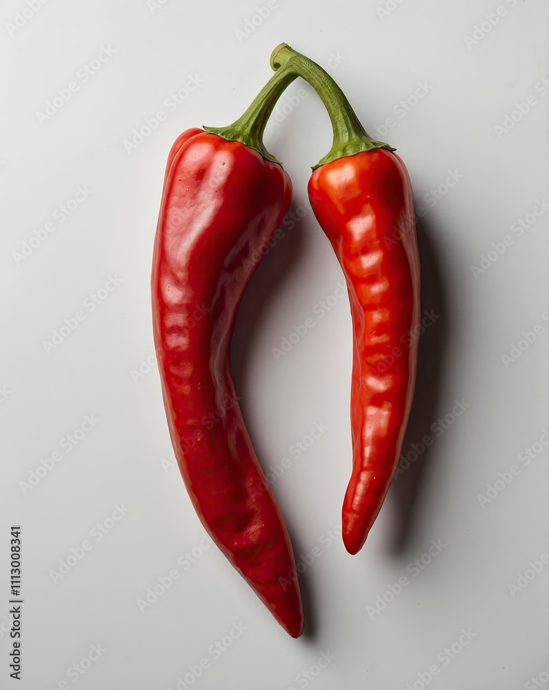 isolated red pepper on a white background isolated red pepper on a white background
