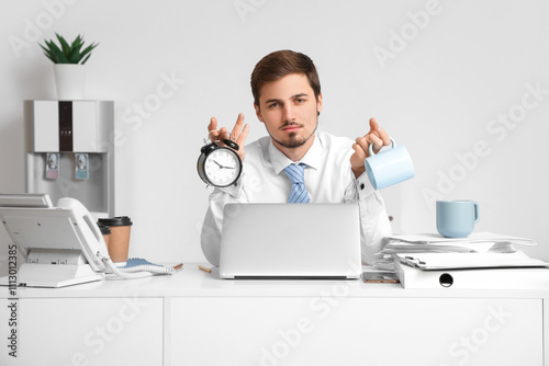 Stressed businessman with a...