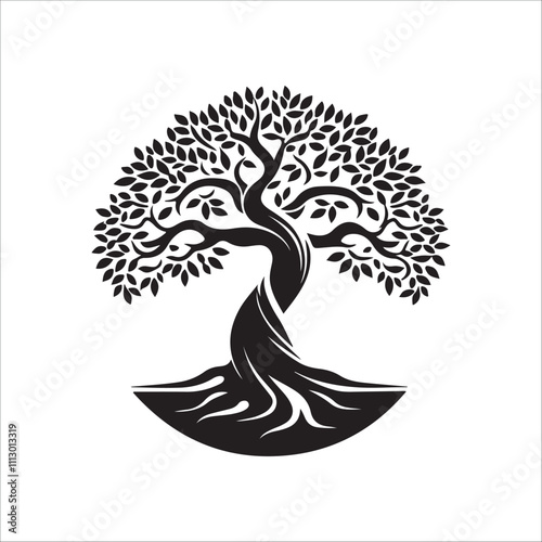 best banyan tree vector silhouette