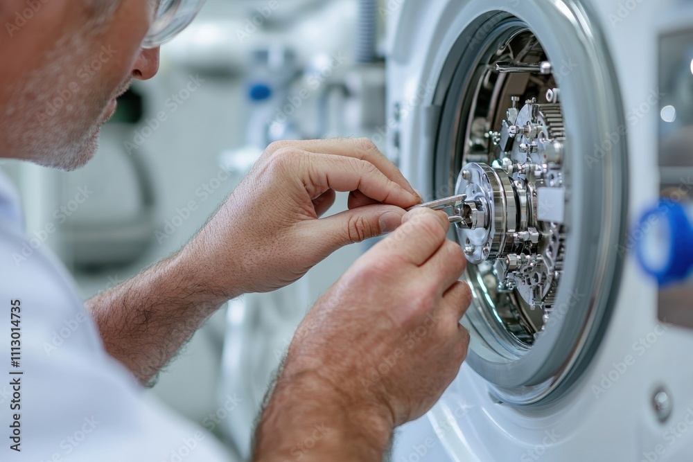 This image visualizes an engineer engaged in the intricate process of repairing complex machinery, emphasizing diligence, precision, and the importance of technical expertise. This image visualizes an engineer engaged in the intricate process of repairing complex machinery, emphasizing diligence, precision, and the importance of technical expertise.