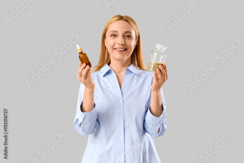 Mature woman with remedy an...
