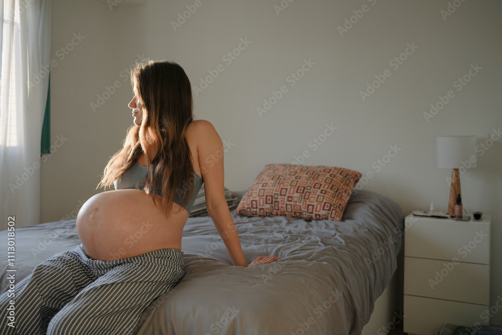 Expectant Mom Relaxing at Home Expectant Mom Relaxing at Home