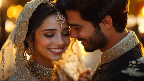 Golden Hour Romance: A Couple's Intimate Embrace at Sunset