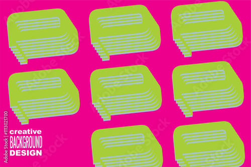 design background1 EPS in magenta, looks like set of paper stickers