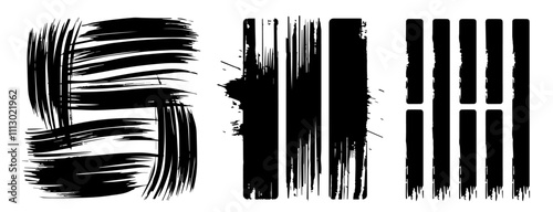 expressive black ink lines and brushwork illustrations