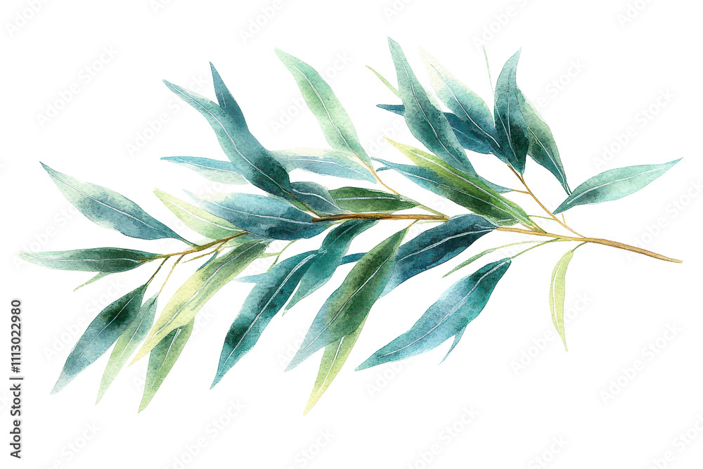 Fototapeta premium Eucalyptus leaves are a natural beauty in every touch