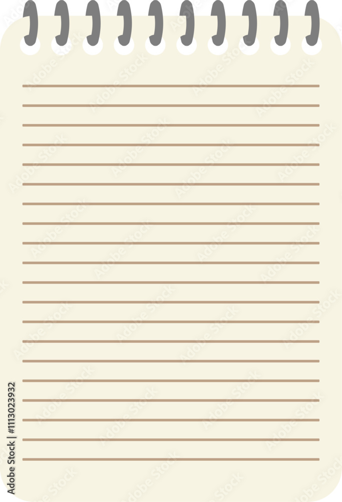 Spiral book with blank lined paper vector Spiral book with blank lined paper vector