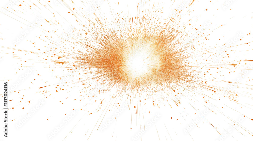 Electric spark burst transparent background