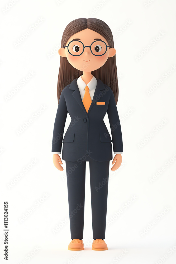 A 3D character in a business suit with glasses, representing professionalism and confidence. A 3D character in a business suit with glasses, representing professionalism and confidence.