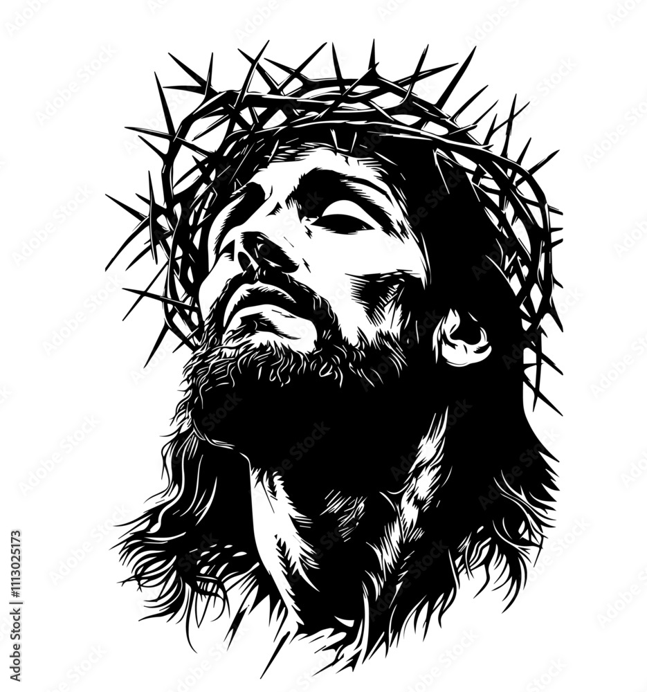 jesus christ portraits with religious symbolism