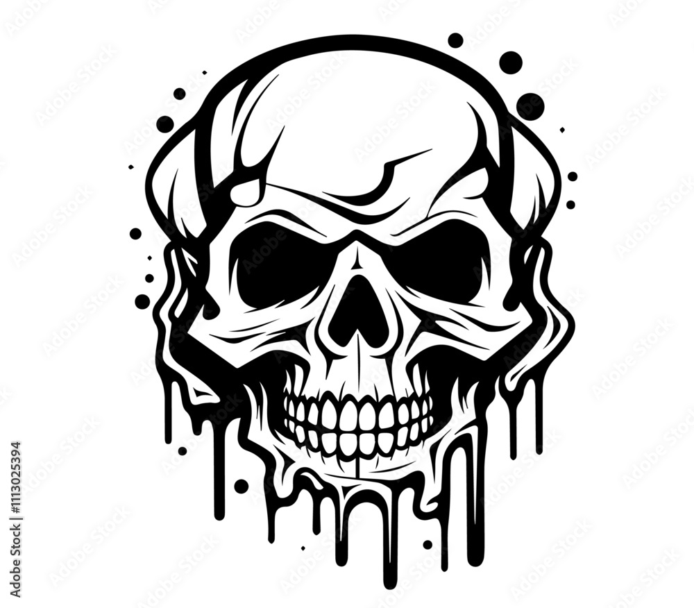 Obraz premium artistic skull graphics with scary expressions