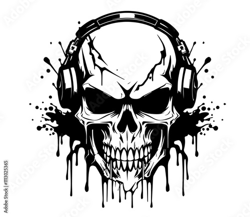 artistic skull graphics with scary expressions