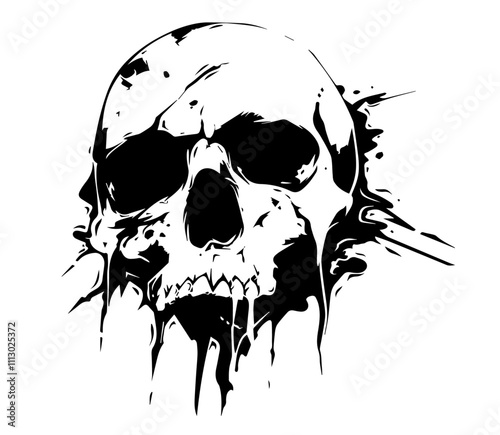 artistic skull graphics with scary expressions