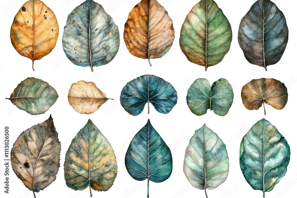 Obraz premium A collection of autumn leaves filled with autumn colors