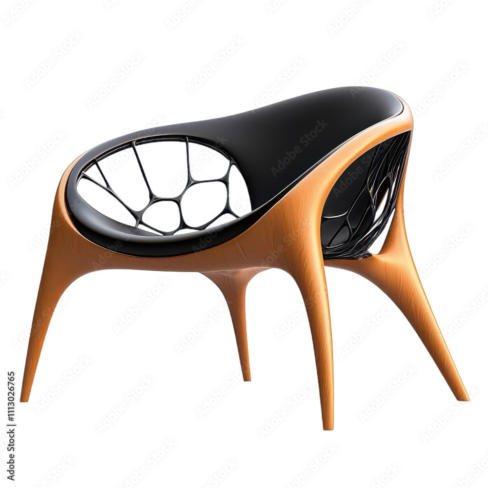 Unique Spider Chair with a Distinctive, Weblike Design, Isolated on transparent Background, Capturing Its Modern, Bold Style. Unique Spider Chair with a Distinctive, Weblike Design, Isolated on transparent Background, Capturing Its Modern, Bold Style.