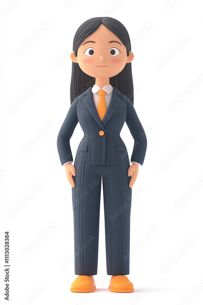 A 3D character in a business suit, representing professionalism and confidence. A 3D character in a business suit, representing professionalism and confidence.