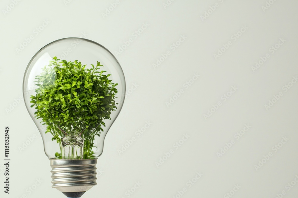 A bulb with a plant inside of it A bulb with a plant inside of it
