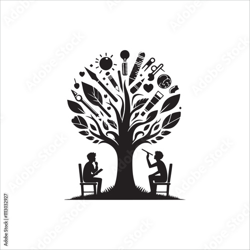 best banyan tree vector silhouette