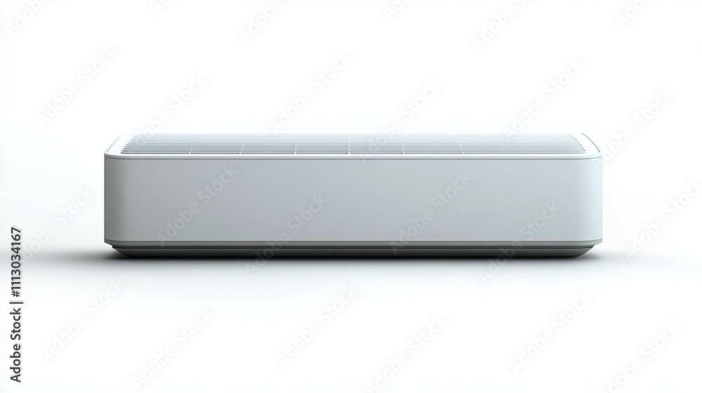 Air conditioning unit displayed on a white backdrop. Air conditioning unit displayed on a white backdrop.
