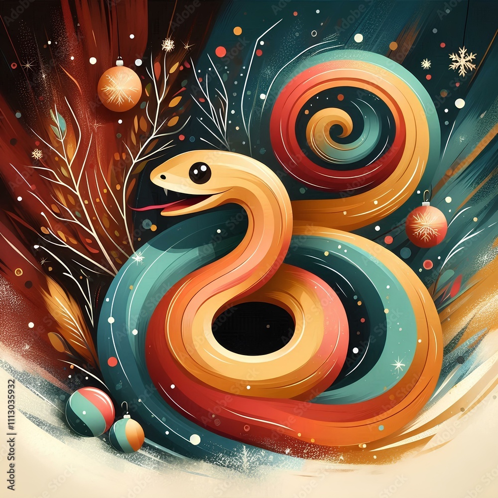 Obraz premium Ornamented Serpent Sanctuary