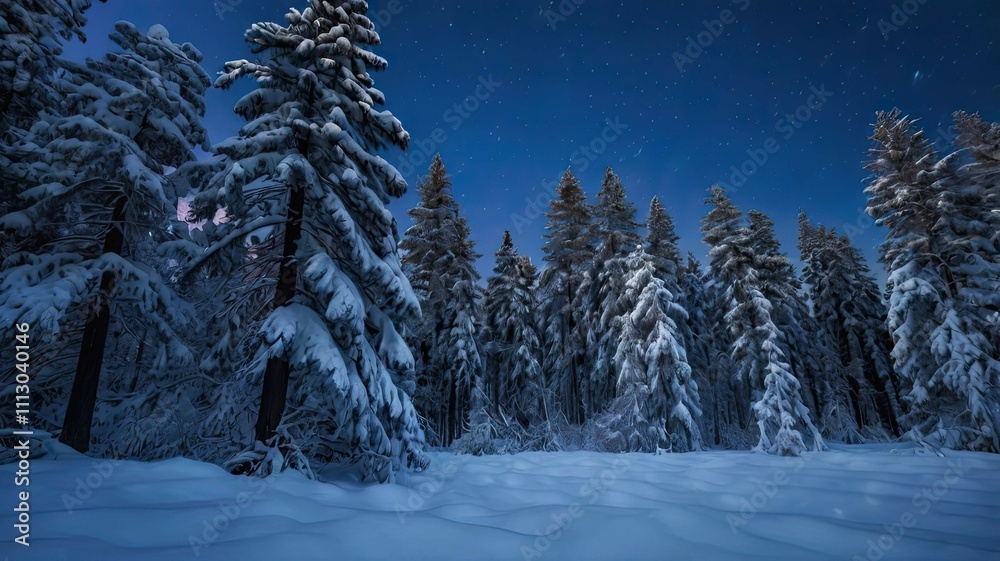 Fototapeta premium Winter magic: snowy landscapes, mountains, forests, frozen lakes, and cozy cabins — a fairytale of nature in every moment.