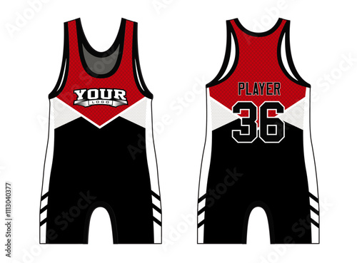 Wrestling singlets are designed with an elegant edgy and wild look. Sports gear template mockup perfect fit for all sports. The designs that go on casual wear, shirts, fashion apparel, and all kind 