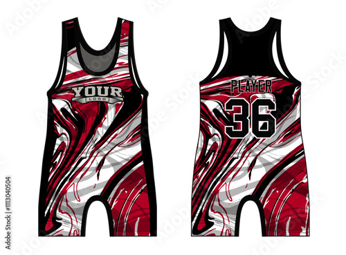 Wrestling singlets are designed with an elegant edgy and wild look. Sports gear template mockup perfect fit for all sports. The designs that go on casual wear, shirts, fashion apparel, and all kind 