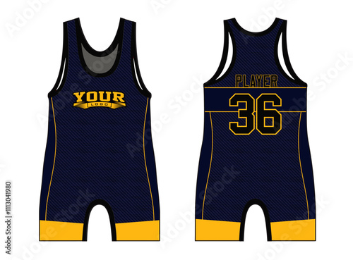 Wrestling singlets are designed with an elegant edgy and wild look. Sports gear template mockup perfect fit for all sports. The designs that go on casual wear, shirts, fashion apparel, and all kind 