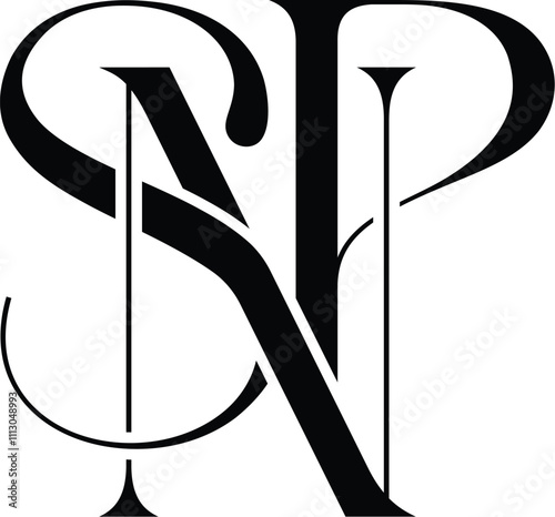 Vector SNP luxury fashion logo photo