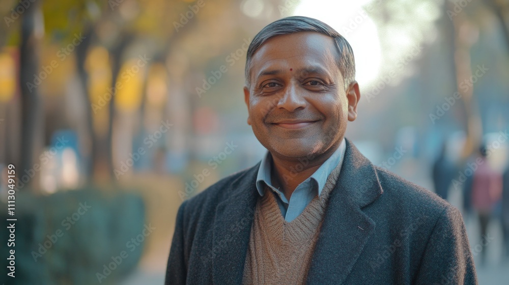 Successful Businessman Standing Outside Successful Businessman Standing Outside