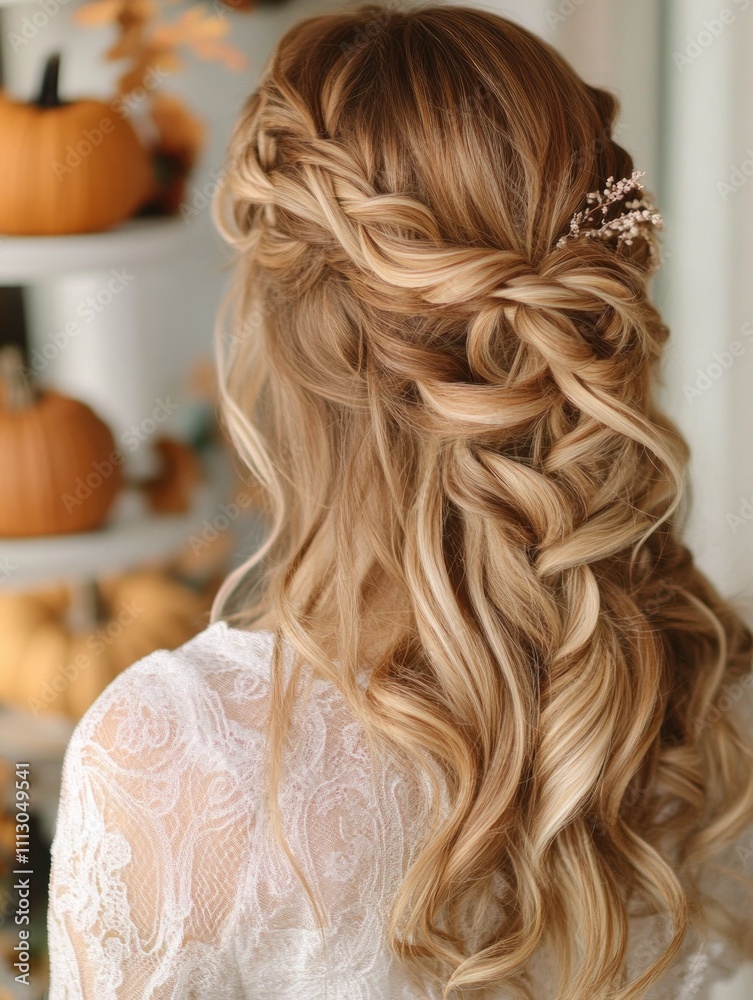 Chic Updo with Braid and Flower Chic Updo with Braid and Flower