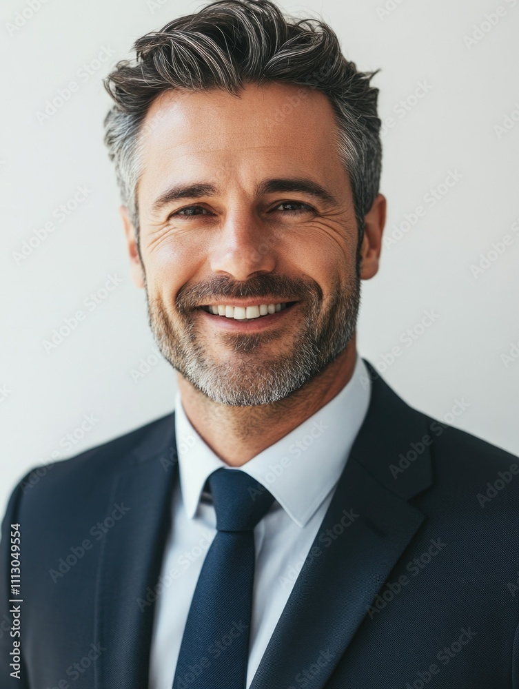 Professional Smiling Man in Business Attire Professional Smiling Man in Business Attire