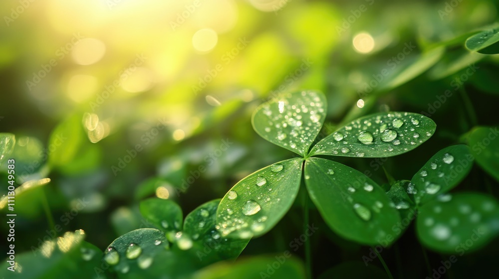 Nature's Bounty: Rain-Kissed Clovers Nature's Bounty: Rain-Kissed Clovers